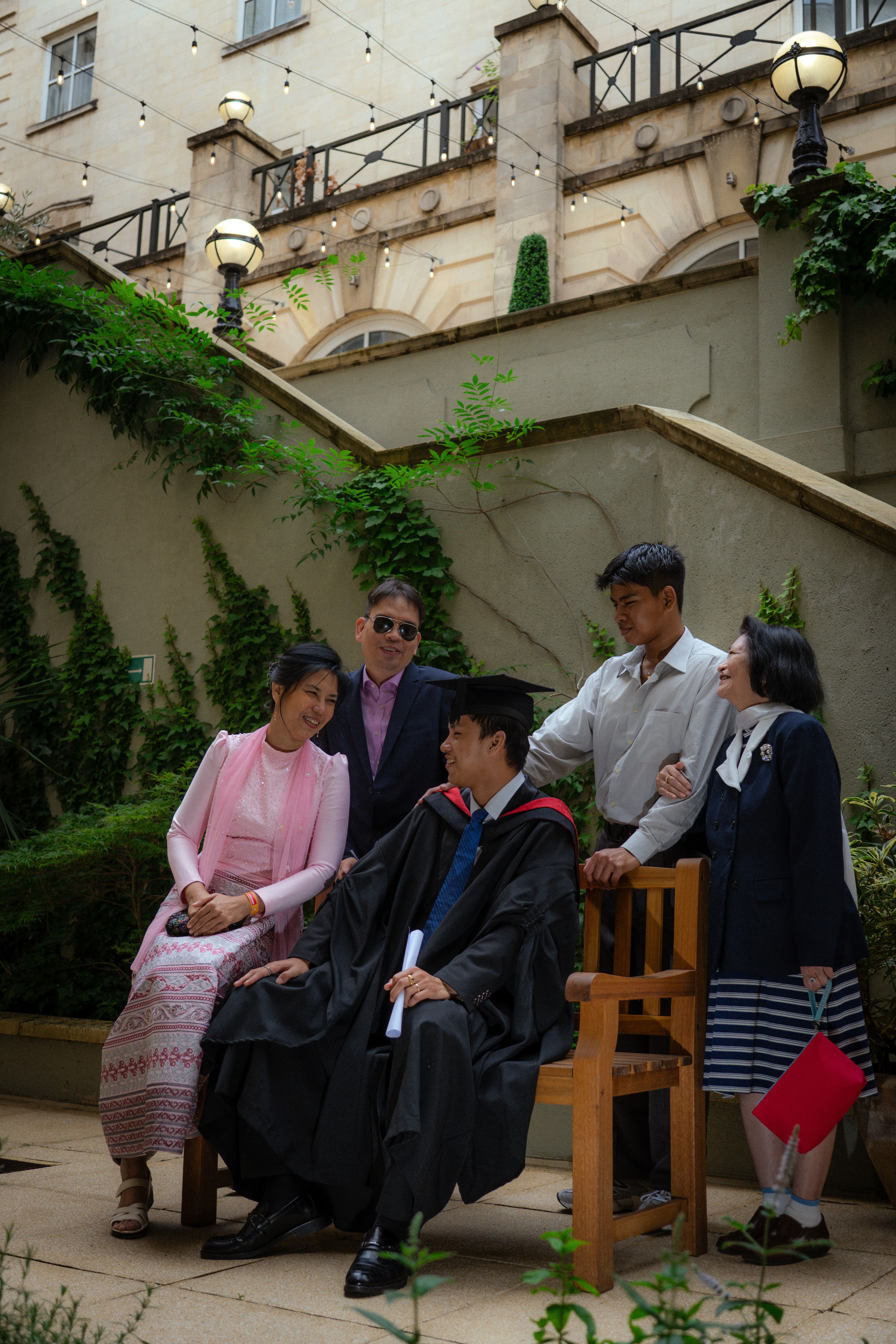Graduation ceremony moment