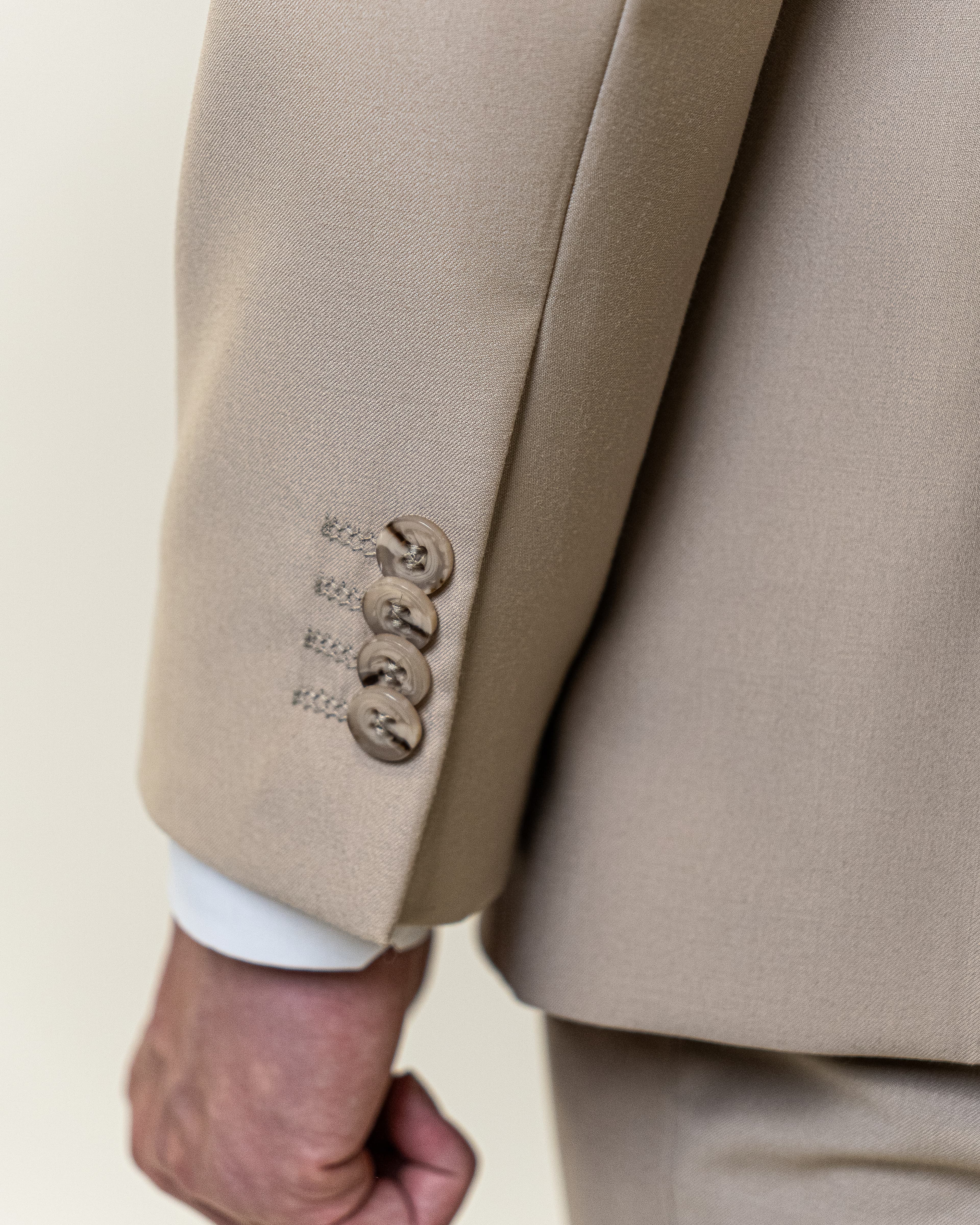 Tan button detail