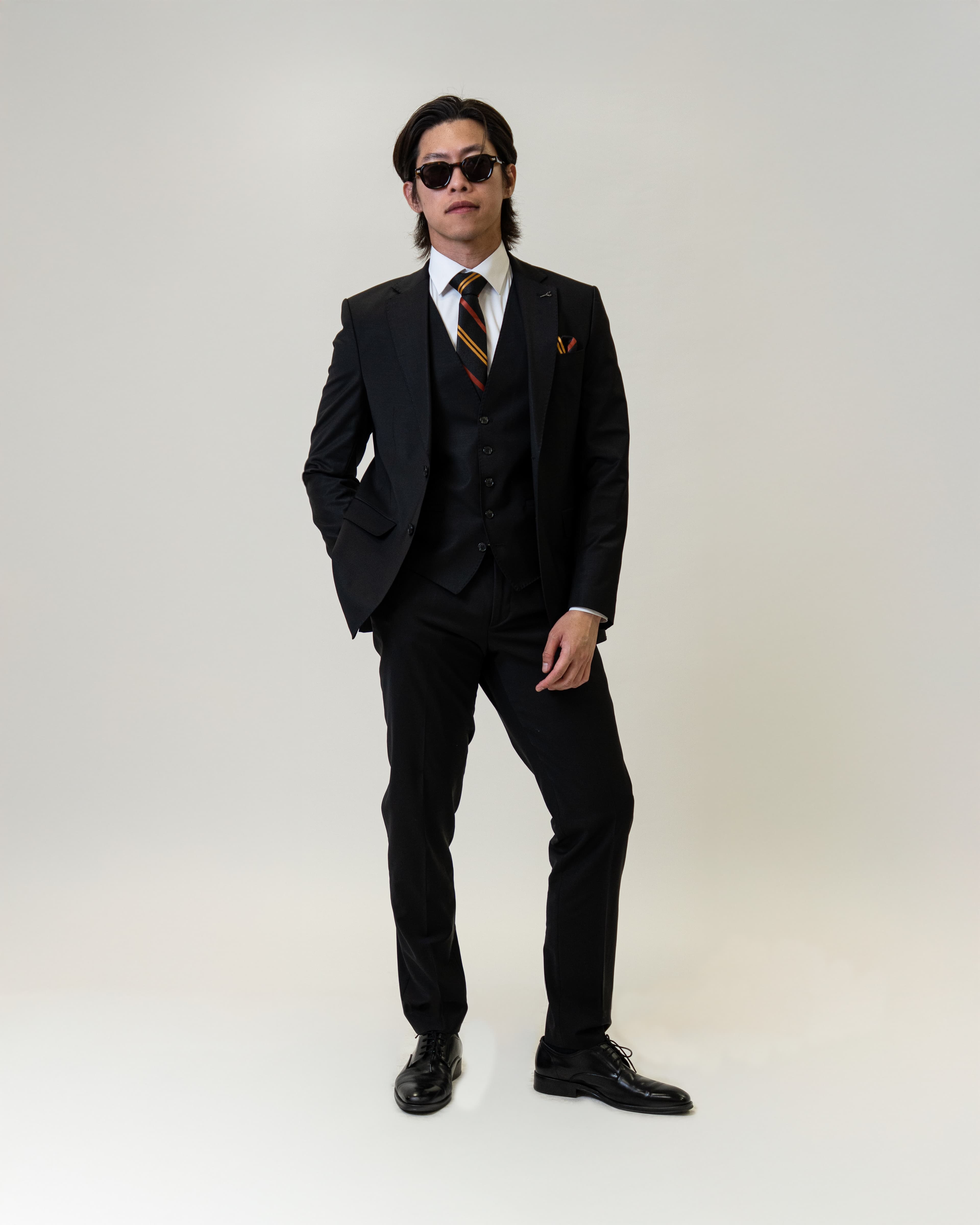 Black suit sunglasses