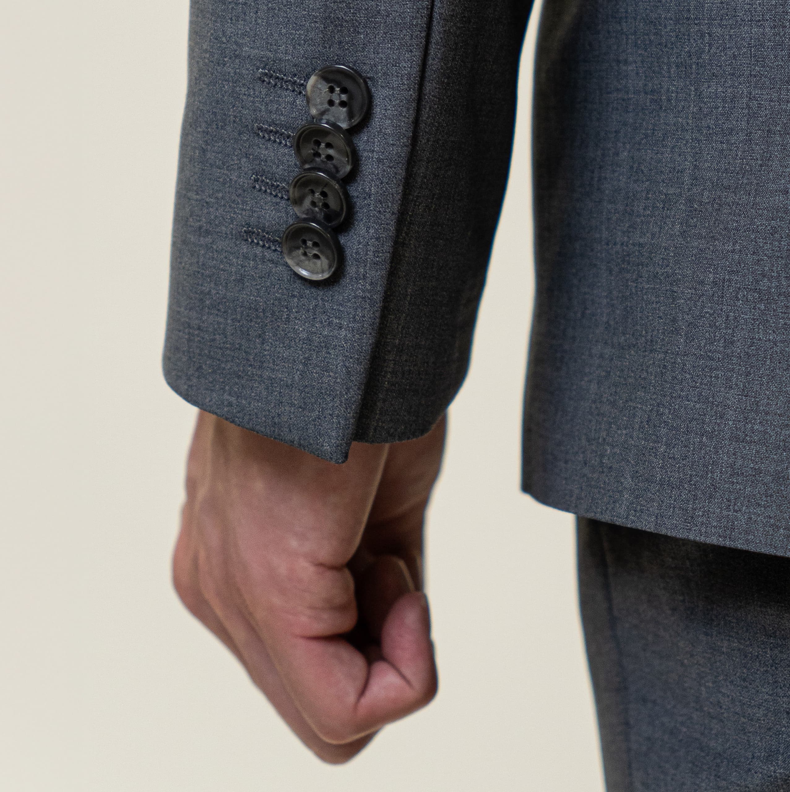 Greysuit button detail